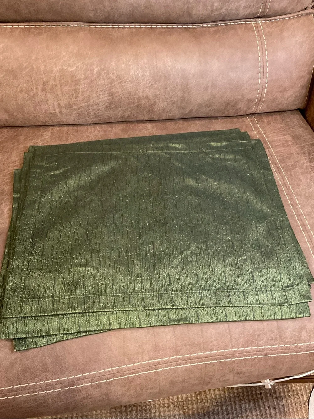 Crate & Barrel Tavia Emerald Placemats